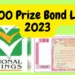 1500 Prize Bond List 2023 Today