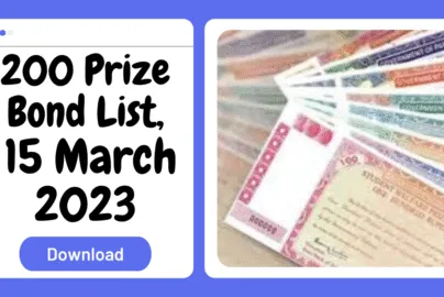 200 prize bond draw list 15 March 2023 check and download online in pdf