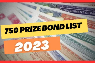 750 Prize Bond List 2023 check online