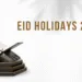 Interior Ministry Notification for Eid Holidays 2023