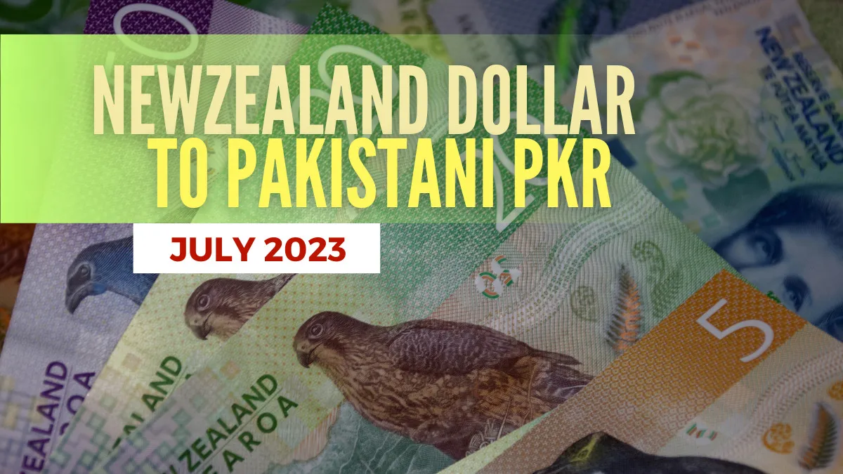 New Zealand Dollar to PKR July 2023 date wise