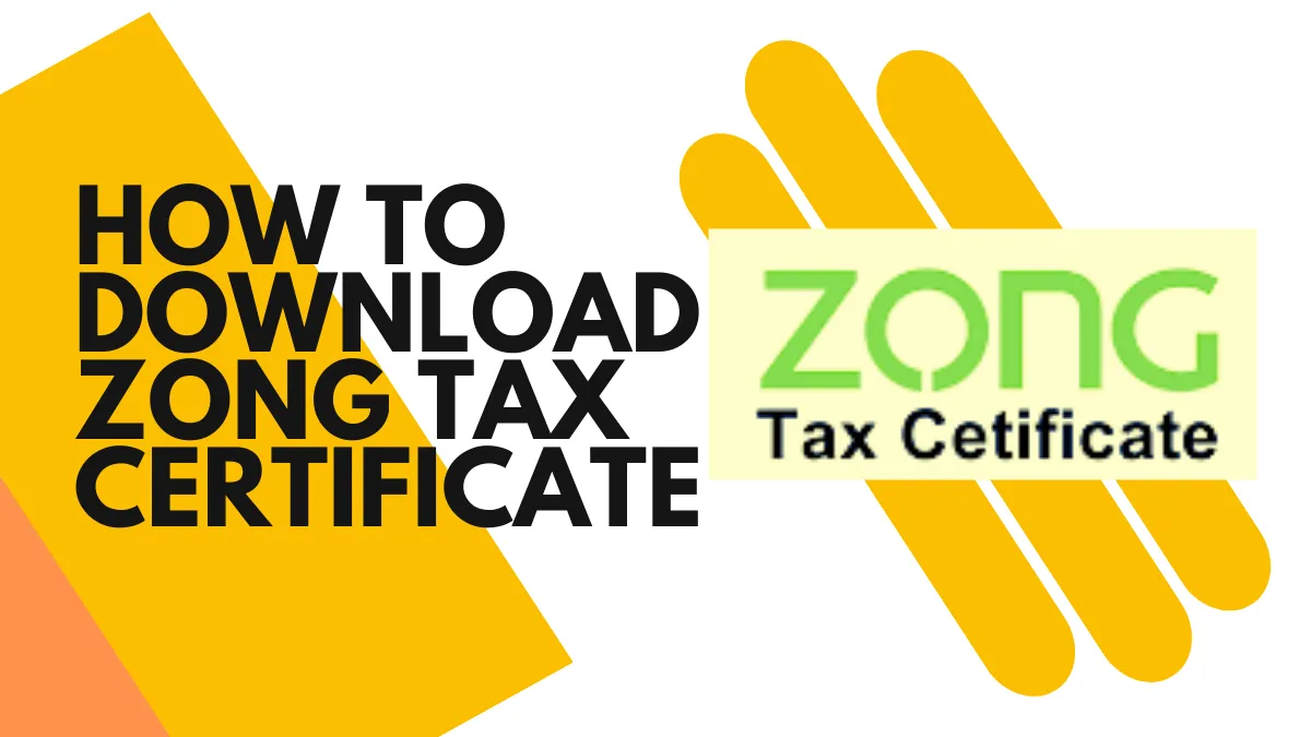 how to download zong tax certificate