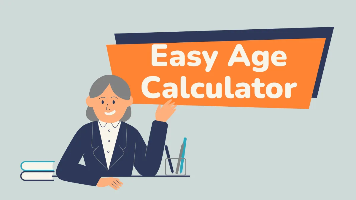 Simple and easy age calculator tool with years, months, days, minutes and seconds