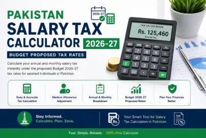 Pakistan Salary Tax Calculator 2026-27 Proposed Budget Tax Rates
