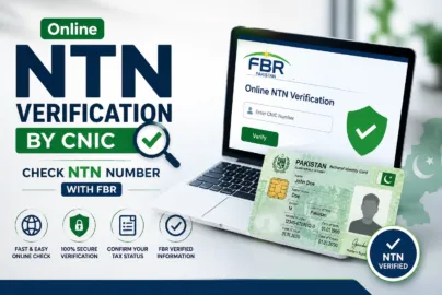 Online NTN verification by CNIC on FBR Pakistan website to check NTN number and taxpayer status